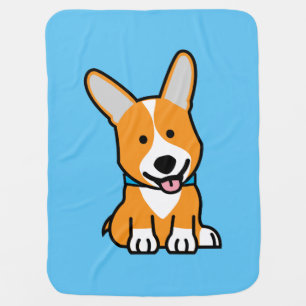 Corgi Corgis dog puppy doggy happy Pembroke Welsh Receiving Blanket