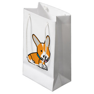 Corgi Corgis dog puppy doggy happy Pembroke Welsh Small Gift Bag
