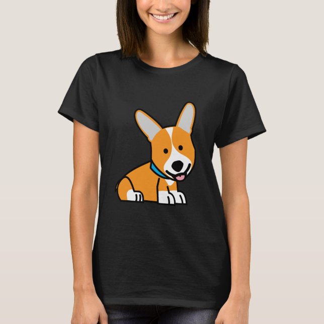 Corgi Corgis dog puppy doggy happy Pembroke Welsh T-Shirt (Front)