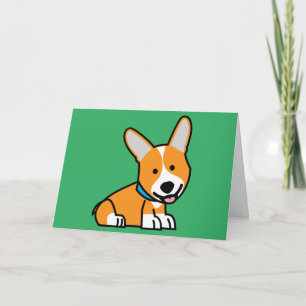 Corgi Corgis dog puppy doggy happy Pembroke Welsh Thank You Card