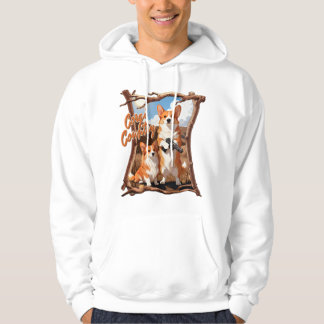 Corgi Country – Funny Corgi Tee, Rustic Americana Hoodie