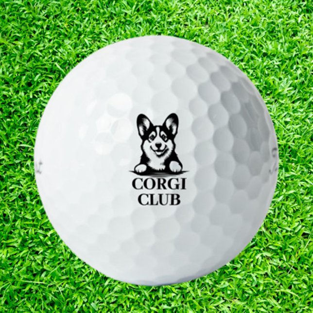Corgi Custom Club Theme  Golf Balls (Corgi Custom Club Theme Tee off with a touch of personality and playfulness)
