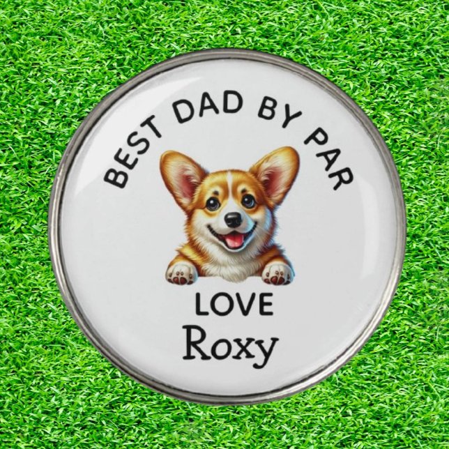  Corgi Custom Dog Dad Golf Ball Marker (Pawsitively Perfect Golfing!)