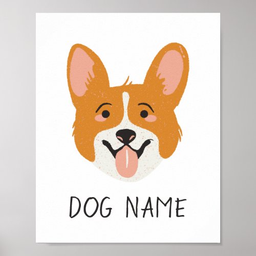 CORGI Customisable _ Add Your Dogs Name Poster