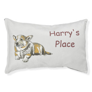 Corgi Cute Happy Smiling Dog Personalized Pet Bed