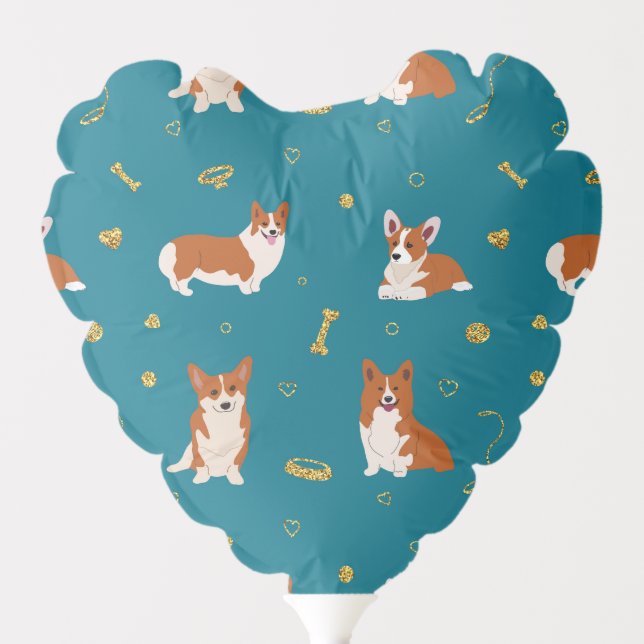 Corgi Cute Pattern Balloon (Front)