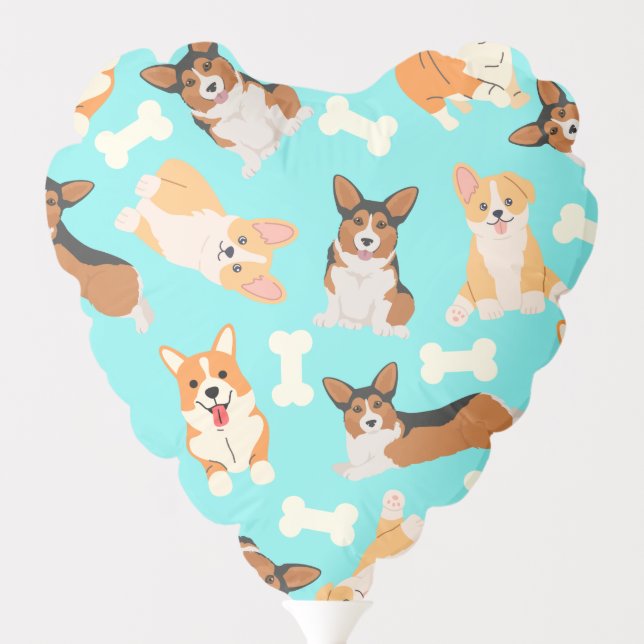 Corgi Cute Pattern Balloon (Back)