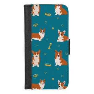 Corgi Cute Pattern iPhone 8/7 Wallet Case