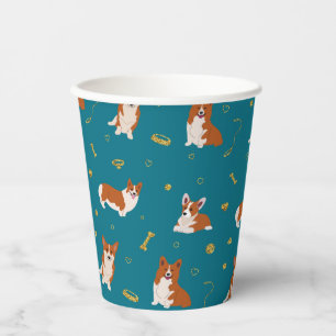 Corgi Cute Pattern Paper Cups