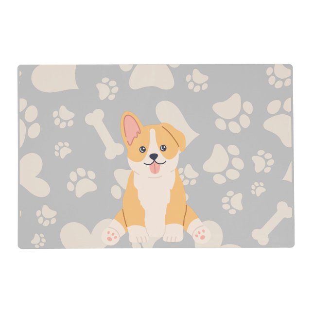 Corgi Cute Placemat (Front)