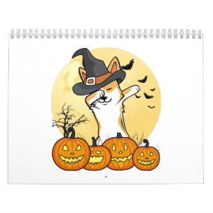 Corgi Dabbing Halloween Calendar