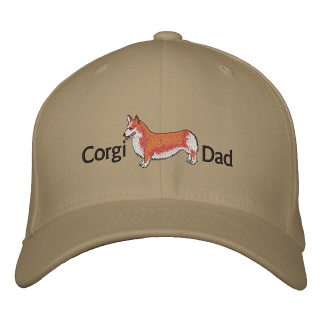 Corgi Dad Embroidered Hat (Front)