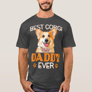 Corgi Dad Funny Father's Day Dog Lover Best  T-Shirt