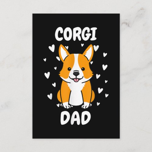 Corgi Dad Papa Daddy Pa Father For Fathers Day Enclosure Card