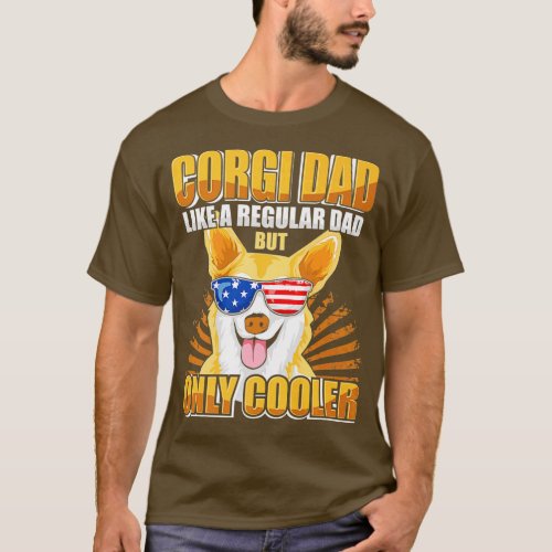 Corgi Dad Pride Dog Father Day T_Shirt