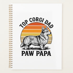 Corgi Dad Shirt Vintage Sunset Dog Papa Gift_1 Planner