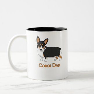 Corgi Dad Two-Tone Coffee Mug