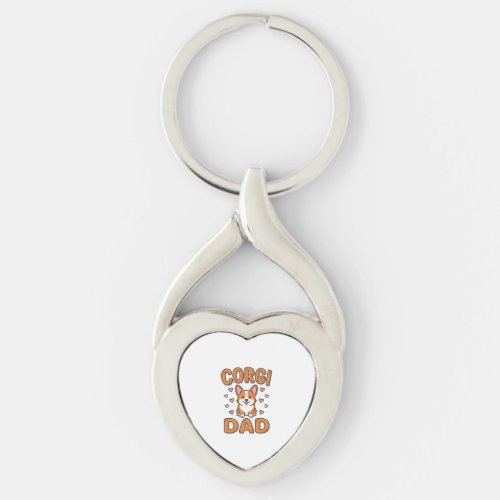 Corgi Dad Vintage Engraving Dog Lover Shirt_1 Keychain