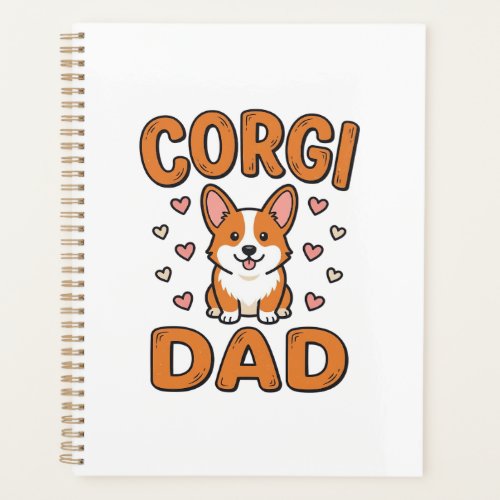 Corgi Dad Vintage Engraving Dog Lover Shirt_1 Planner