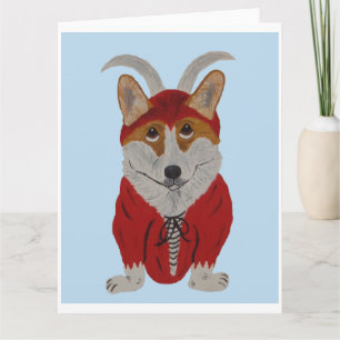 Corgi Devil Card