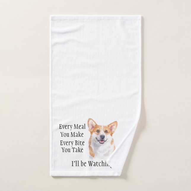 Corgi Dish Towel (Hand Towel)