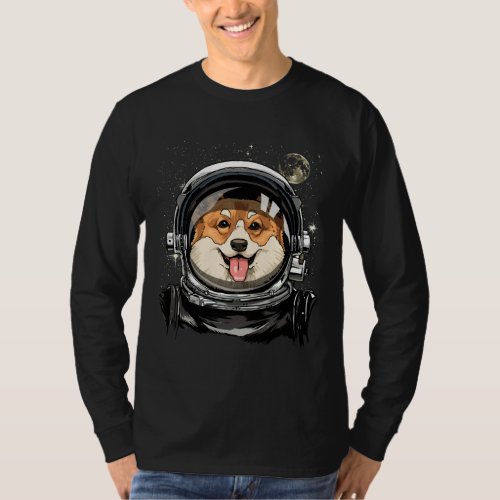 Corgi Dog Astronaut Space Exploration Astronomy T_Shirt