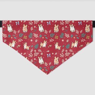 Corgi Dog Bandana Christmas Cute Kawaii Holiday Pet Bandana Collar