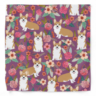 Corgi Dog Bandana - Purple