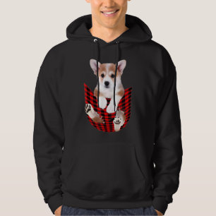 Corgi Dog Big In Pocket Idea Dad Mom Hoodie