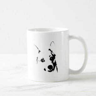 Corgi Dog Black and White Ink Sketch Coffee Mug