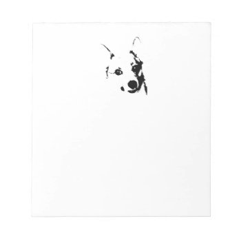 Corgi Dog Black And White Ink Sketch Notepad by CorgisandThings at Zazzle