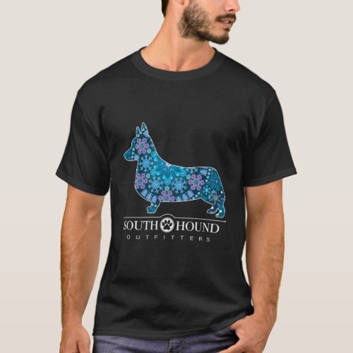 Corgi Dog Bohemian Snowflake Pattern T_Shirt