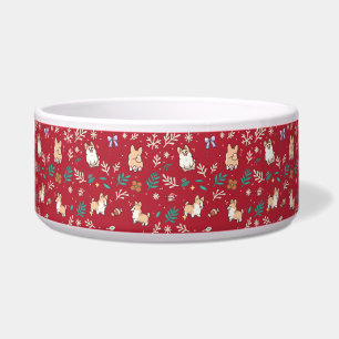 Corgi Dog Bowl Christmas Cute Kawaii Holiday Pet