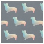 Corgi Dog Breed Geo Dog Silhouette Pastel Fabric