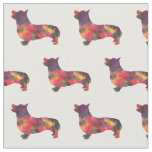 Corgi Dog Breed Geo Silhouette Multi Fabric