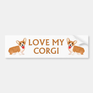 corgi dog bumper sticker