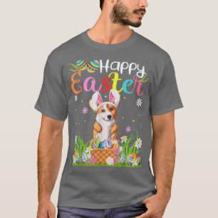 Corgi Dog Bunny Egg Hunting Funny Corgi Happy T-Shirt