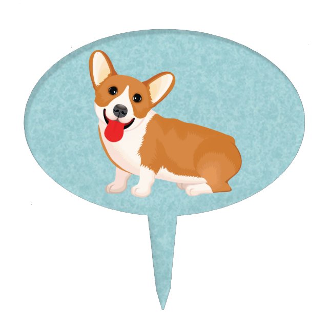 corgi dog cake topper (Front)