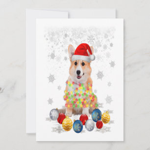 Corgi Dog Christmas Light Decor Xmas Pajamas Pj Announcement