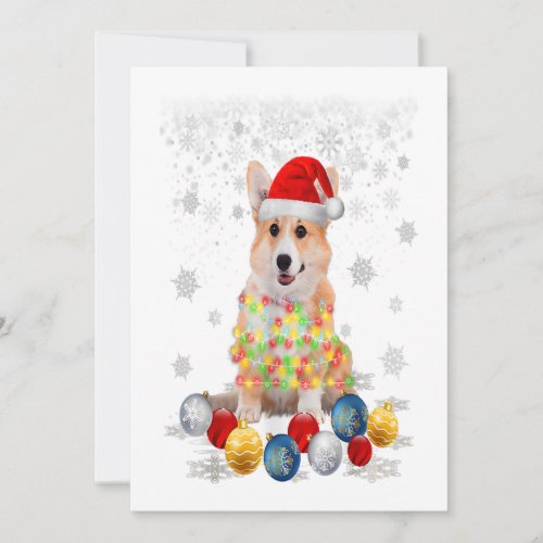 Corgi Dog Christmas Light Decor Xmas Pajamas Pj Announcement