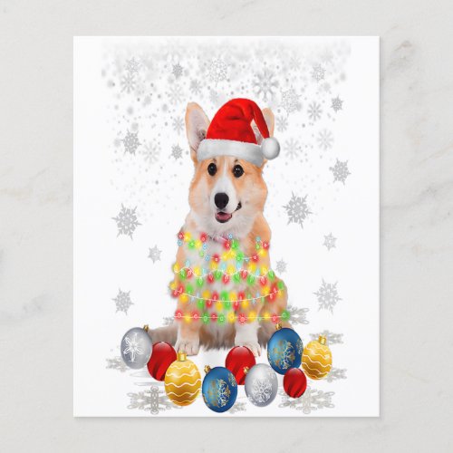 Corgi Dog Christmas Light Decor Xmas Pajamas Pj Flyer