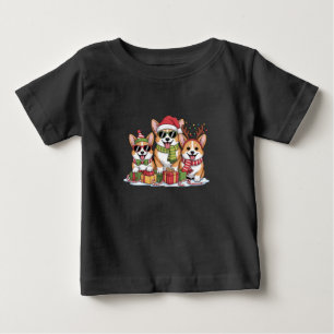 Corgi Dog Christmas Mom Dog Lover Holiday Gift Baby T-Shirt