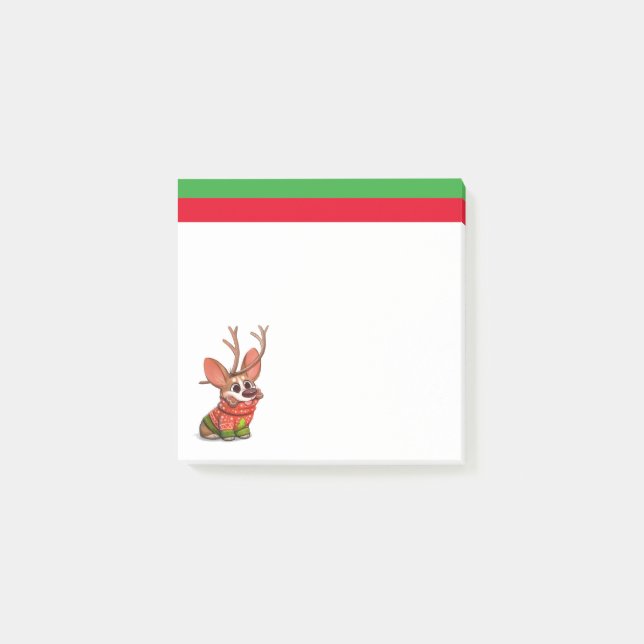 Corgi Dog Christmas Post-It Notes (Front)