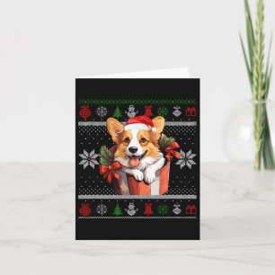 Corgi Dog Christmas Ugly Sweater Family Matching P Card