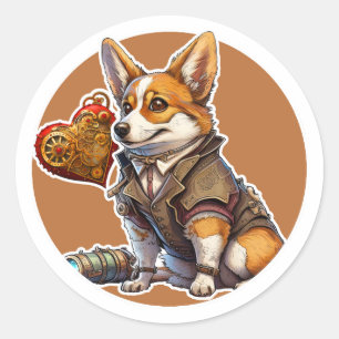 Corgi Dog Classic Round Sticker