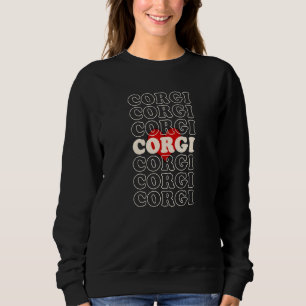 Corgi Dog Cute Heart Retro Vintage Sweatshirt