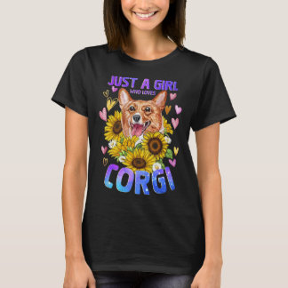Corgi Dog   Cute Puppy Girl Woman T-Shirt