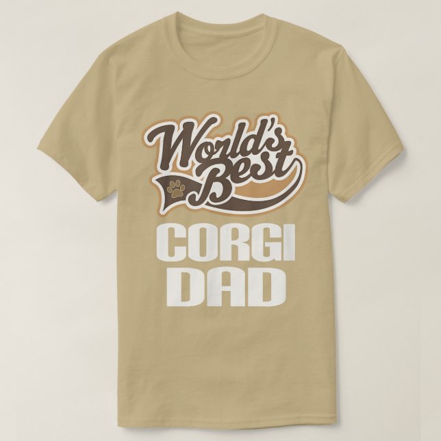 Corgi Dog Dad Fathers Day Gift  T-Shirt (Design Front)