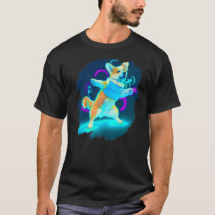 Corgi Dog Dancing Retro Breakdancing Dance Dancer T-Shirt