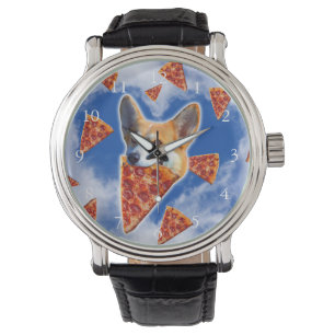 Corgi Dog Eating Pizza                             Watch
